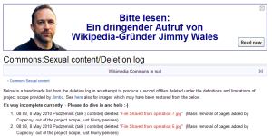 Jimbo Wales-Bitte lesen-Commons Sexual content Deletion log.PNG